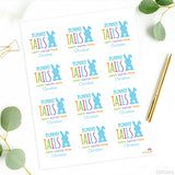 Blue "Bunny Tails" Easter Stickers
