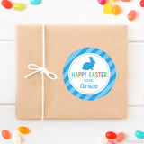 Blue Bunny Silhouette Easter Stickers