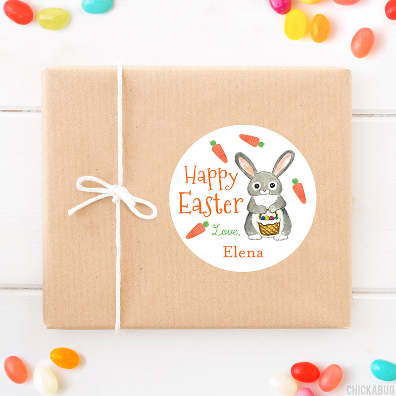 Watercolor Easter Bunny Stickers