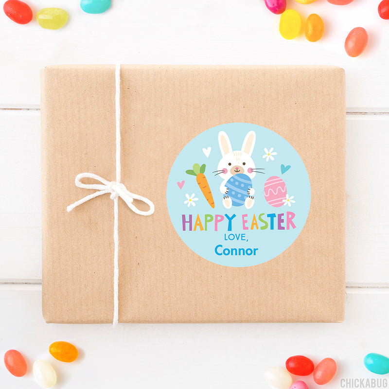 Blue Easter Bunny Stickers