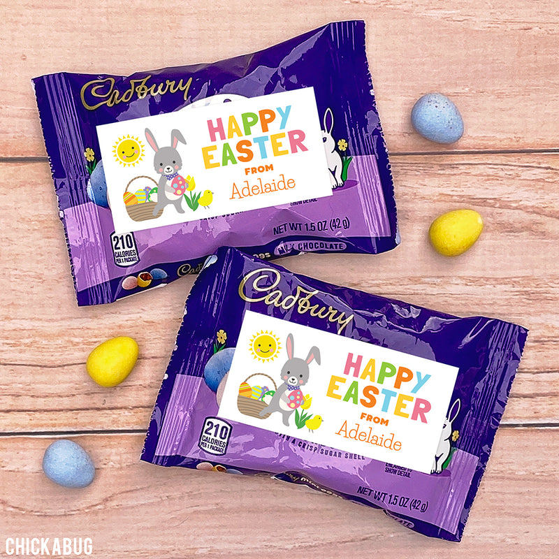 Egg Hunt Happy Easter Labels