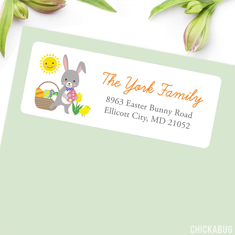 Personalized Easter Egg Hunt Return Address Labels – Chickabug