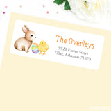 Watercolor Bunny and Chick Easter Address Labels