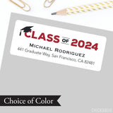 Class of 2024 Graduation Cap Address Labels