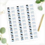 Graduation Cap Graduation Address Labels: Choose A Color!