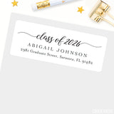 Script Class of 2026 Graduation Address Labels