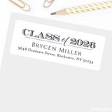 Traditional Class of 2026 Graduation Address Labels