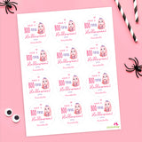 Pink Ghost "Boo-tiful Halloween" Stickers