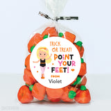 "Point Your Feet" Dancer Halloween Stickers - Blonde