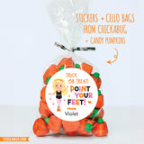 "Point Your Feet" Dancer Halloween Stickers - Blonde