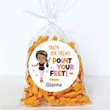 "Point Your Feet" African-American Dancer Halloween Stickers
