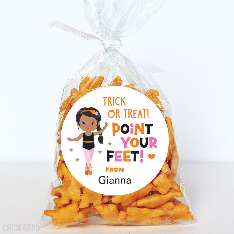 "Point Your Feet" African-American Dancer Halloween Stickers