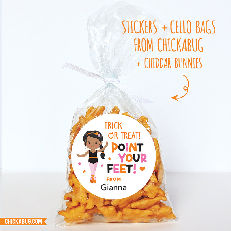 "Point Your Feet" African-American Dancer Halloween Stickers