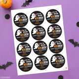 Ghost "You've Been BOOzed" Halloween Stickers
