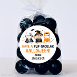 Cute Puppies "Pup-tacular Halloween" Stickers