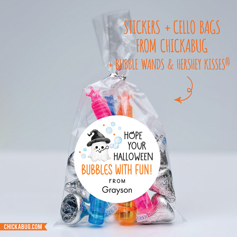 "Bubbles With Fun" Halloween Bubble Stickers