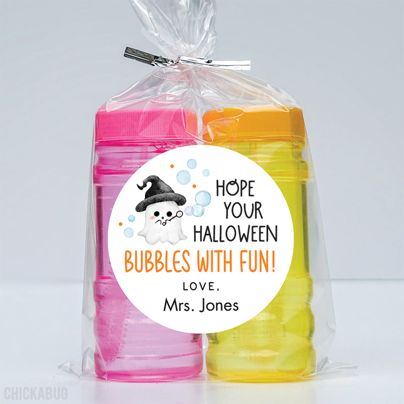 "Bubbles With Fun" Halloween Bubble Stickers