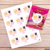 Purr-iffic Cat Pink Halloween Stickers