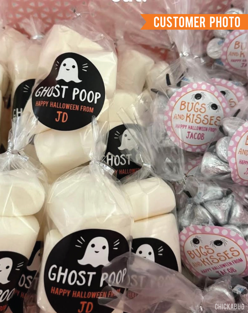 "Ghost Poop" Halloween Stickers