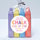 Pink "Chalk Full of Fun" Halloween Stickers