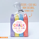 Pink "Chalk Full of Fun" Halloween Stickers