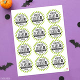 "Monster Scabs" Halloween Stickers