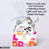 "Thanks a LATTE for All You BOO" Pink Halloween Stickers