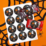 Pumpkin, Ghost, and Candy Halloween Stickers