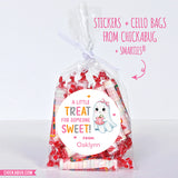 Pink "A Little Treat For Someone Sweet" Halloween Stickers