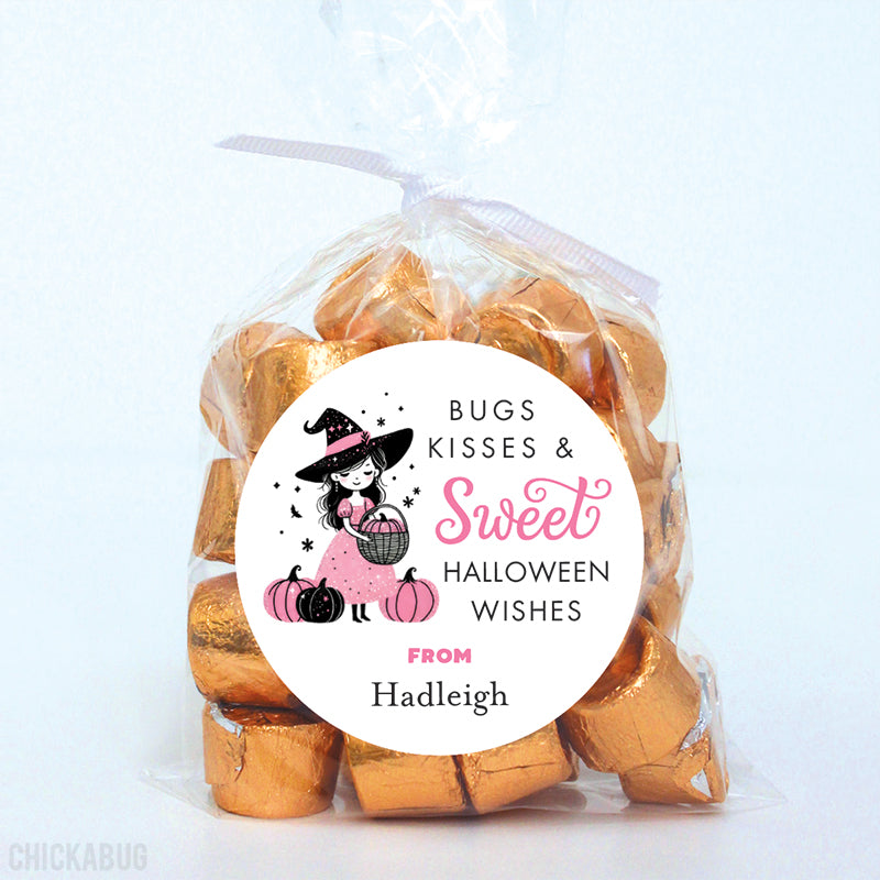 "Bugs, Kisses & Sweet Halloween Wishes" Stickers