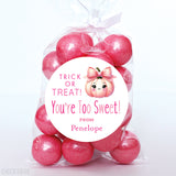 "Trick Or Treat, You're Too Sweet" Halloween Stickers