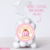 Pink Pumpkin Halloween Stickers