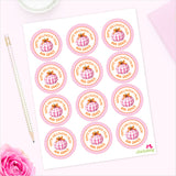 Pink Pumpkin Halloween Stickers