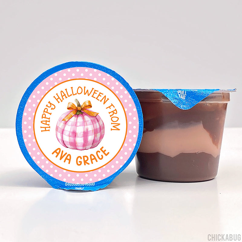 Pink Pumpkin Halloween Stickers