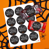 "Happy Halloween"  Bones Stickers