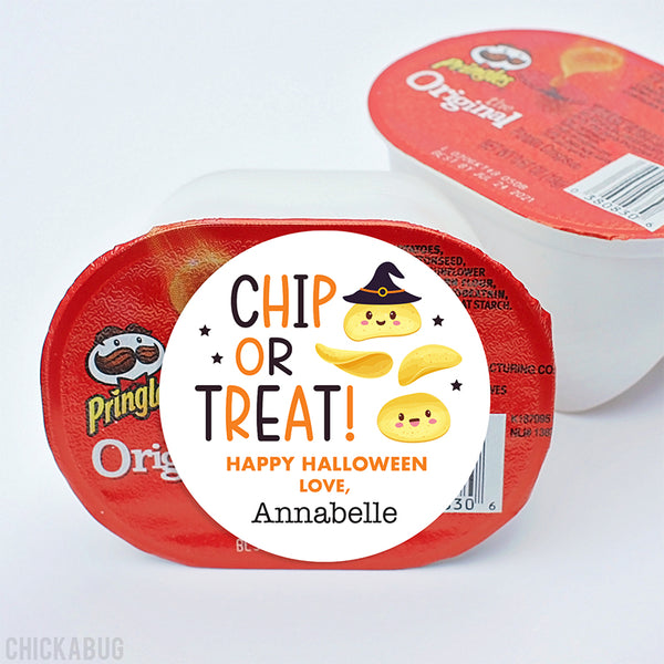 Potato Chips "Chip or Treat" Halloween Stickers