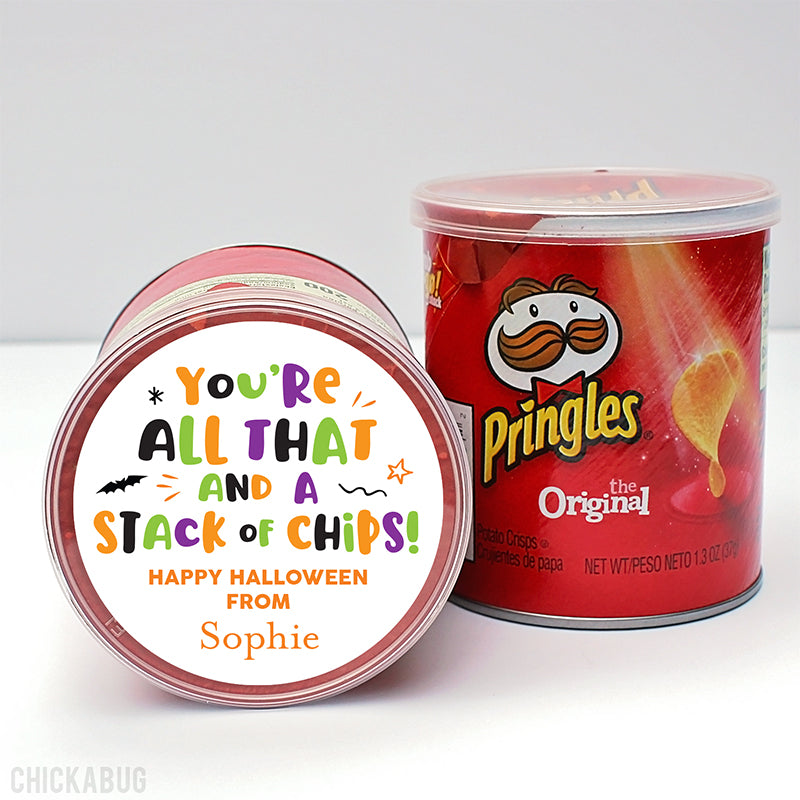 Potato Chips "All That and a Stack of Chips" Halloween Stickers