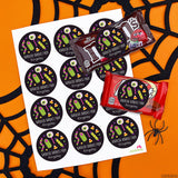 "Ghoulish Goodies" Halloween Stickers