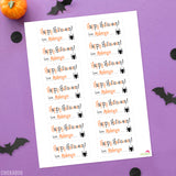 Dangling Spider Halloween Labels