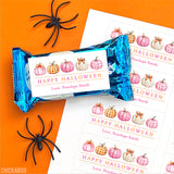 Pretty Pink Pumpkins Halloween Labels