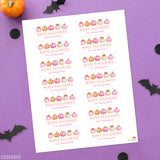 Pretty Pink Pumpkins Halloween Labels