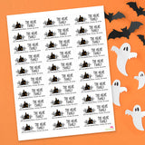 Haunted House Halloween Address Labels