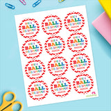 "Have A Ball" Last Day of School Stickers