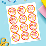 "Burst Into Summer" Last Day of School Stickers