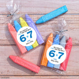 Blue "On a Scale of 1 to 5 This Year Was a 6 7" End of School Stickers