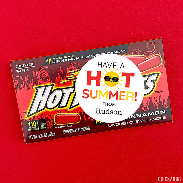 "Hot Summer" Last Day of School Stickers