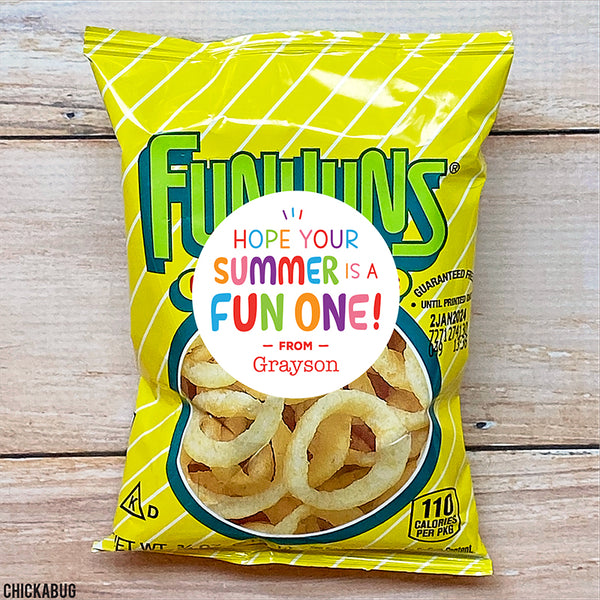 "Fun One" Last Day of School Stickers