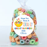 "Cereal-sly Great Summer" Last Day of School Stickers
