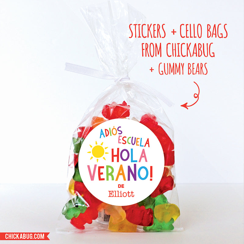 "Adiós Escuela, Hola Verano" Last Day of School Stickers