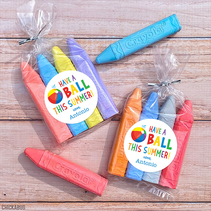 Beach Ball Last Day of School Stickers